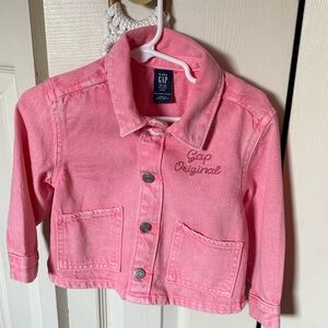 Baby gap ultra soft denim pink jean jacket